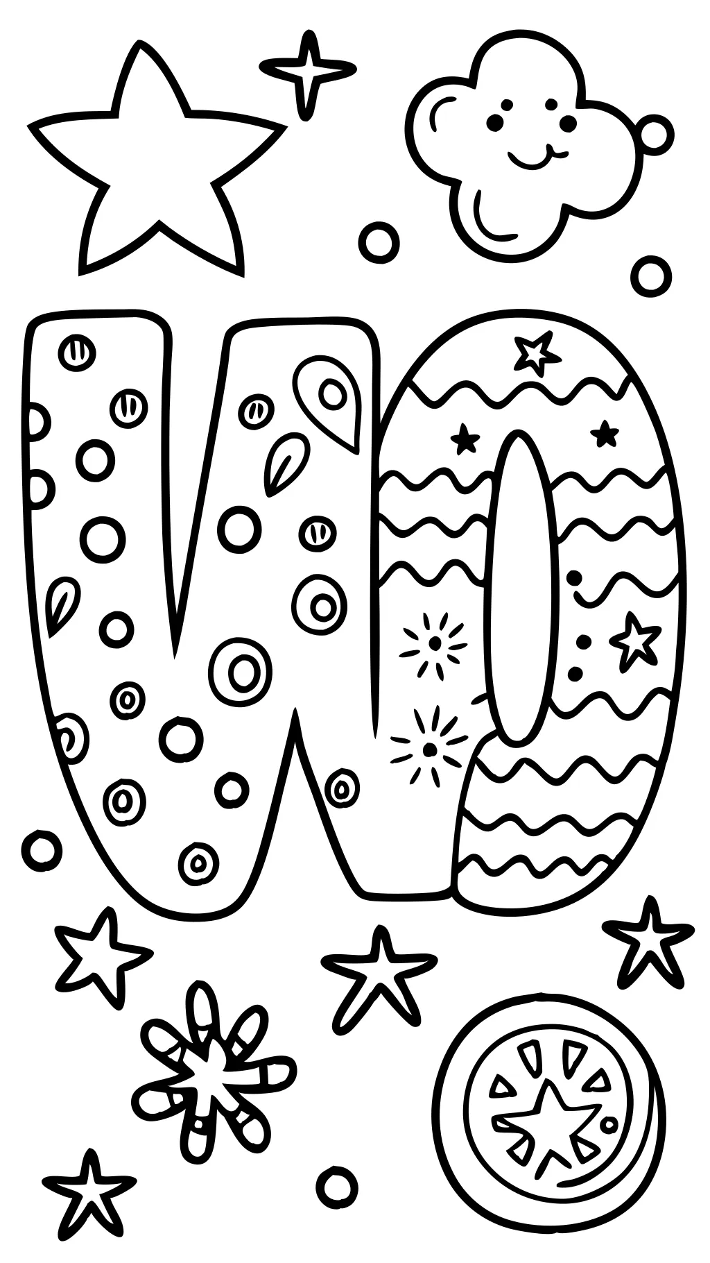 coloriage alphabet de lettre de bulle